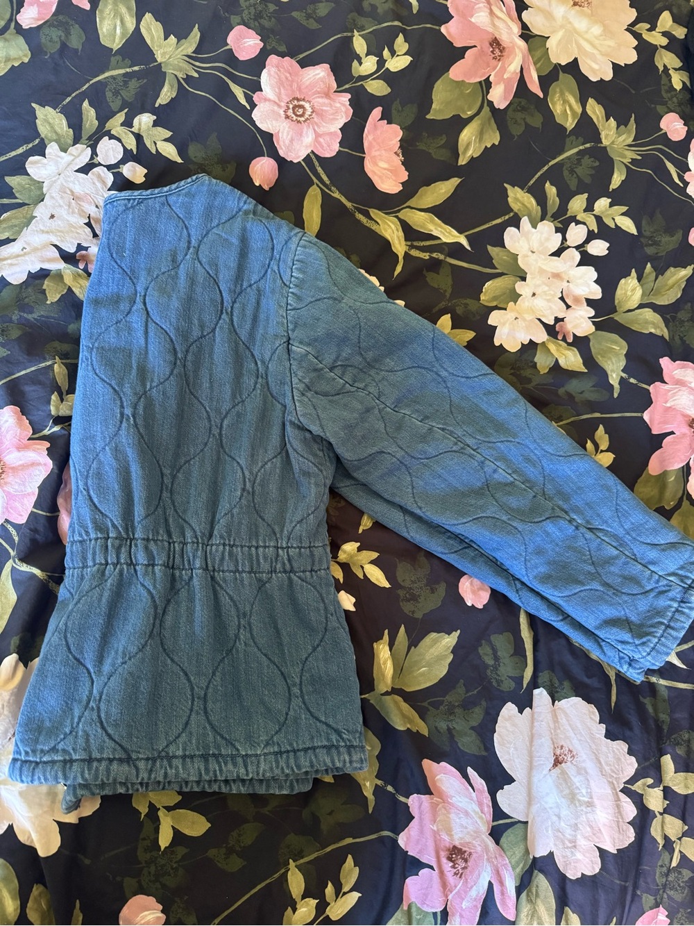 NWT Women’s Quilted Cinch-Waist Denim Zip Jacket (Thick) - Picture 9 of 10